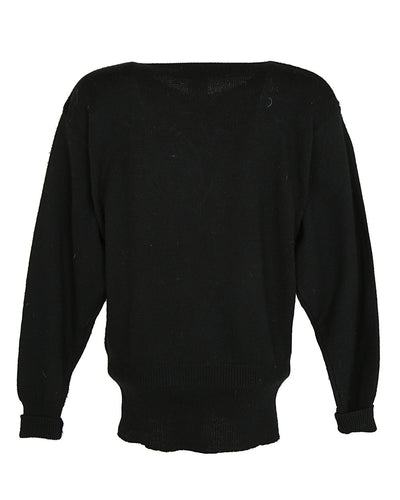 1980s Black & Silver Jumper - M