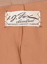 Vintage 50s Light Brown Fox Jacket - L