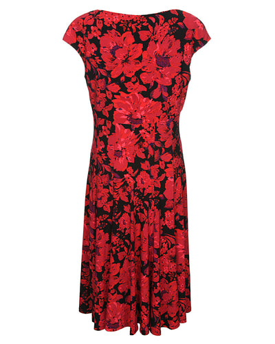 Ralph Lauren Pink Floral Midi Dress - M