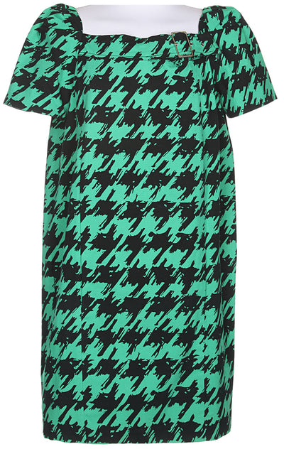 Marc by Marc Jacobs Green Houndstooth Dress - M