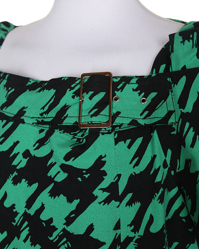 Marc by Marc Jacobs Green Houndstooth Dress - M