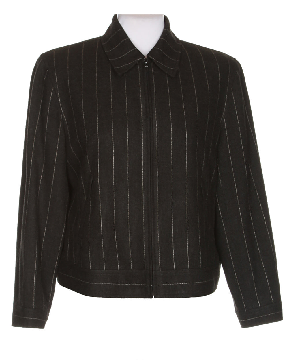 90s Emanuel Ungaro Grey Pinstripe Jacket - M