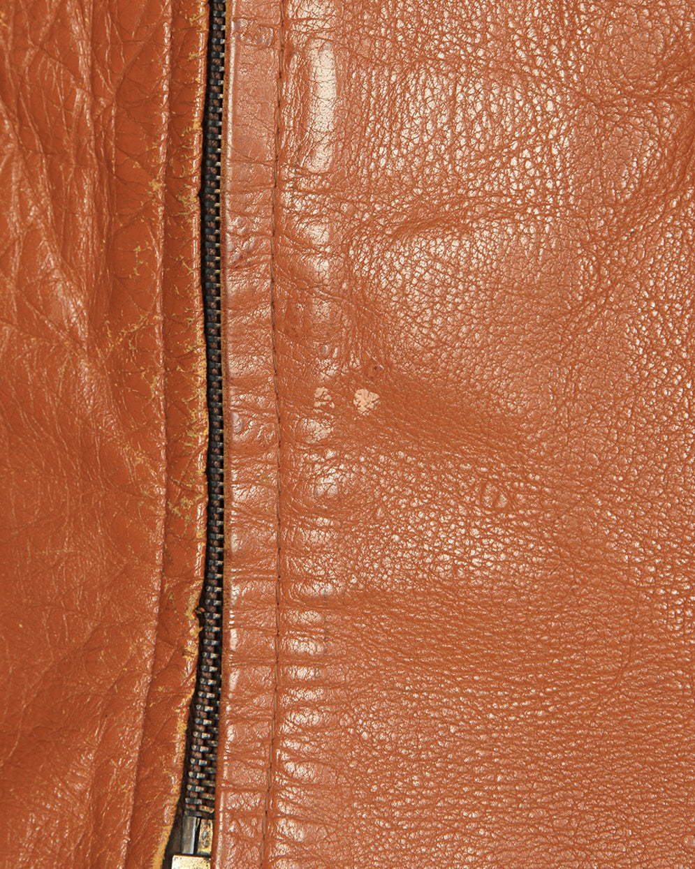 50s Boutique Tan Leather Jacket - S