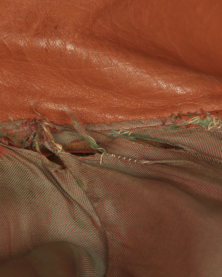50s Boutique Tan Leather Jacket - S