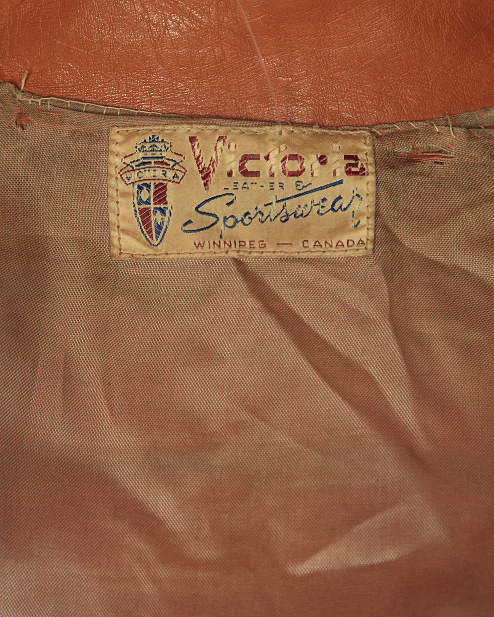 50s Boutique Tan Leather Jacket - S