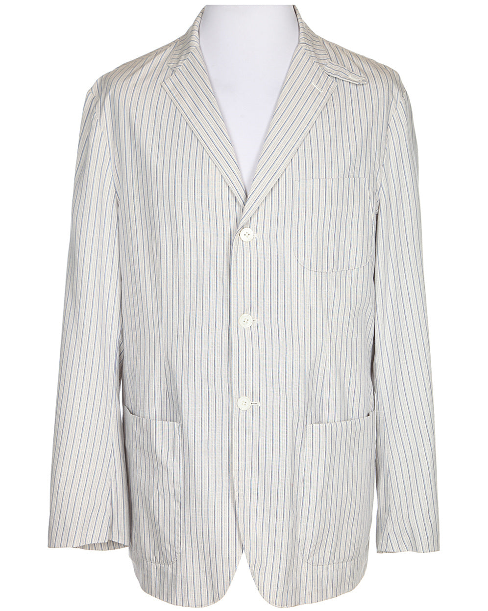 Ralph Lauren Grey &amp; Blue Striped Patterned Jacket - XL