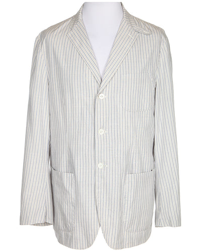 Ralph Lauren Grey & Blue Striped Patterned Jacket - XL