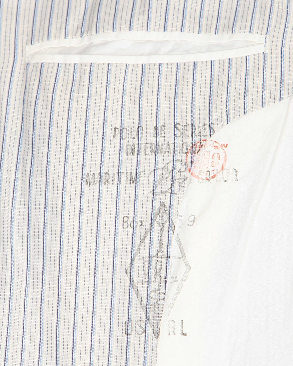 Ralph Lauren Grey &amp; Blue Striped Patterned Jacket - XL