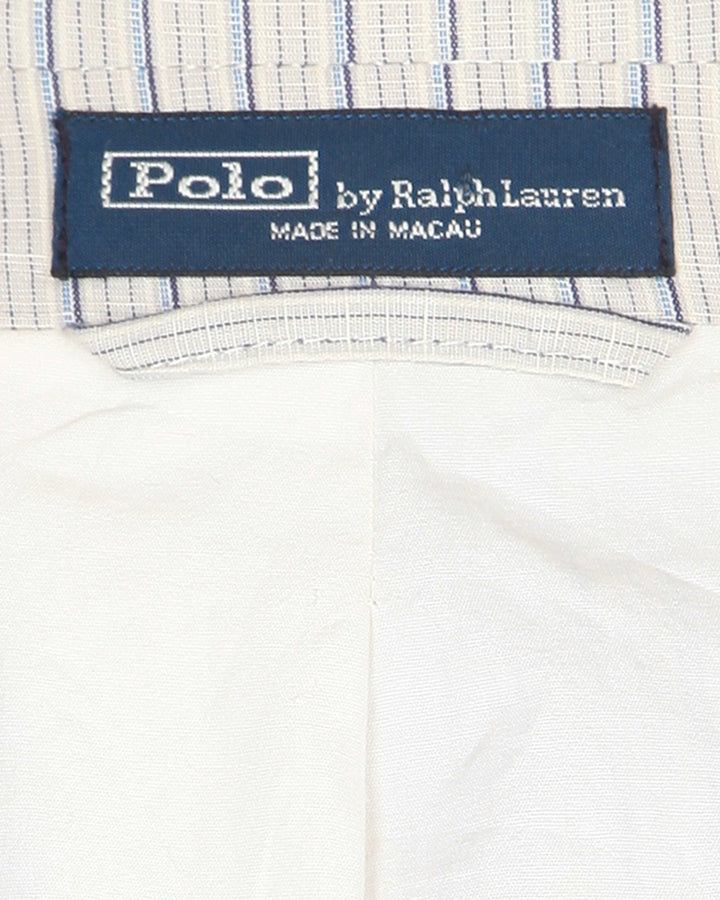 Ralph Lauren Grey & Blue Striped Patterned Jacket - XL