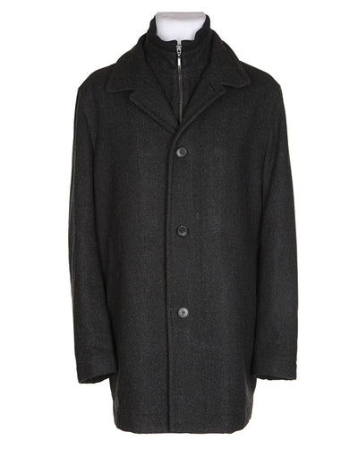 Hugo Boss Lambswool Grey Overcoat – XXL