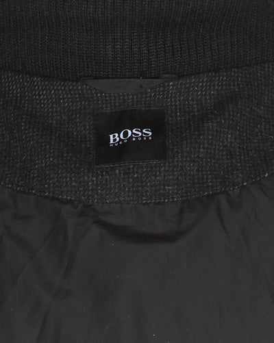 Hugo Boss Lambswool Grey Overcoat – XXL