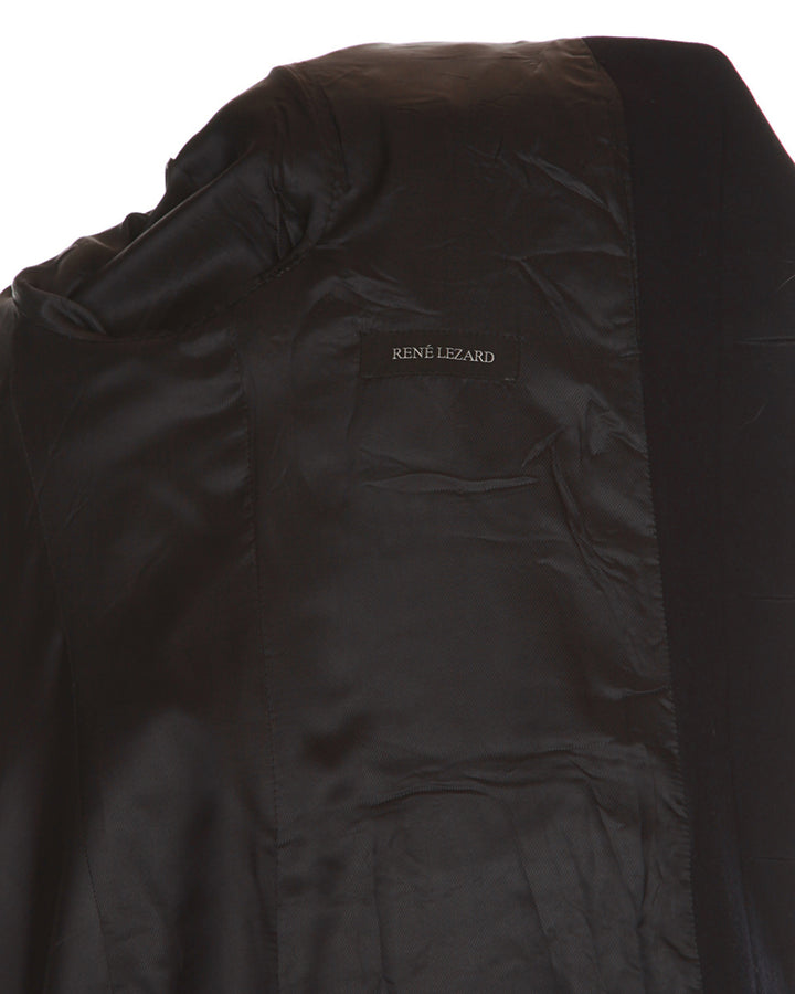 Rene Lezard Blue Cashmere Wool Coat - L