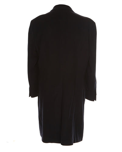 Rene Lezard Blue Cashmere Wool Coat - L