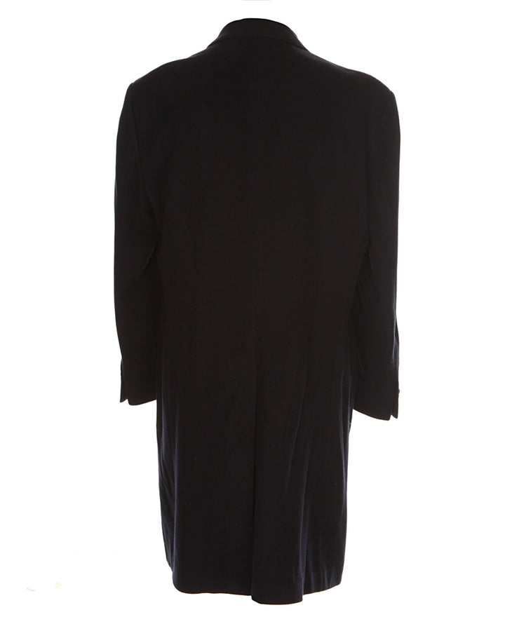 Rene Lezard Blue Cashmere Wool Coat - L