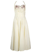 50s Satin Midi Dress - S