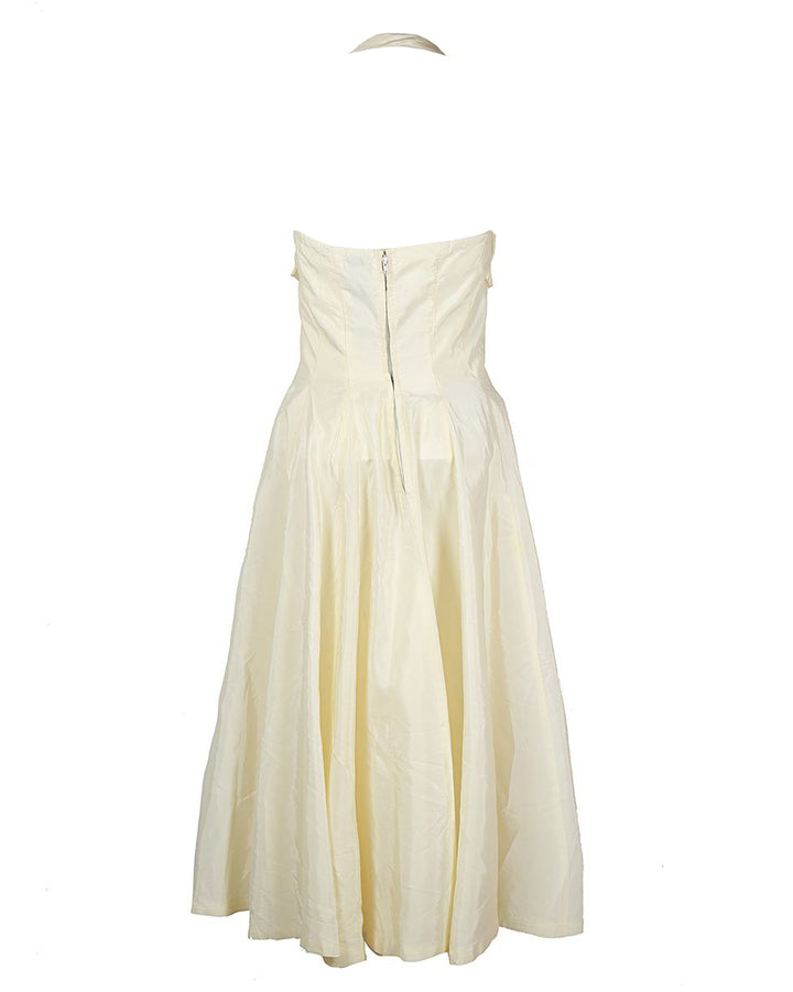 50s Satin Midi Dress - S