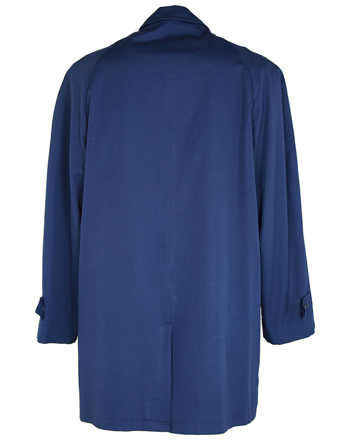 60s Navy Blue Over Coat - L