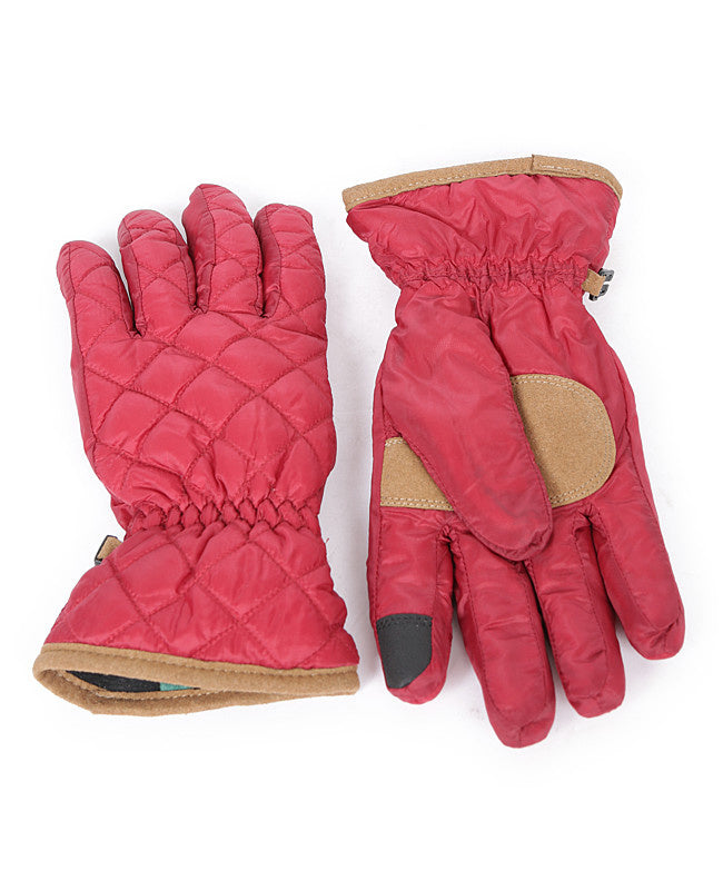 Ralph Lauren Burgundy Red & Tan Gloves