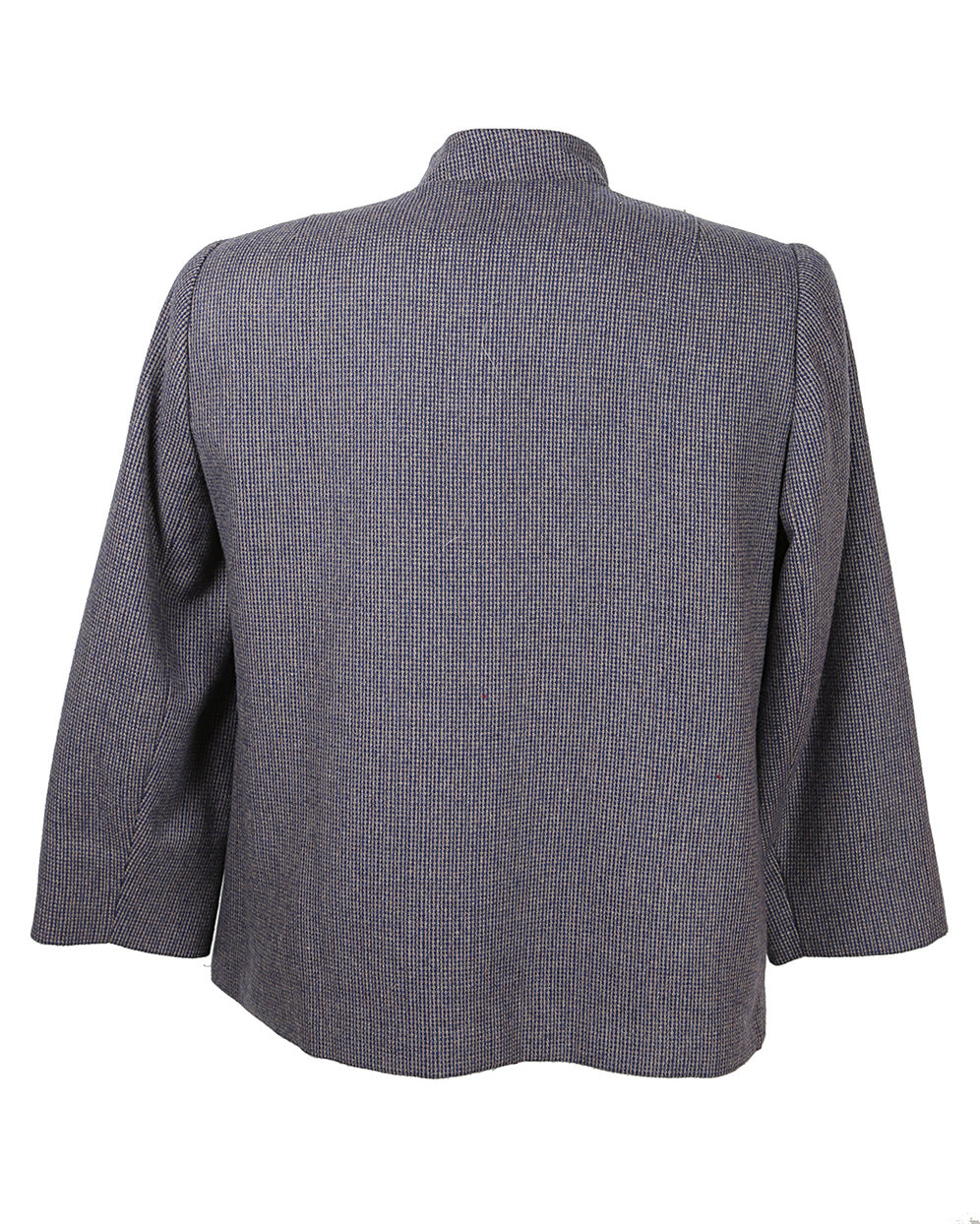 1980s Blue Knit Skirt Suit - M