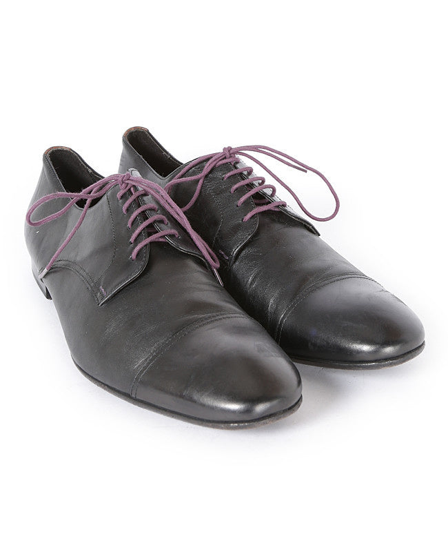 Paul Smith Black Leather Flat Shoes - UK 9