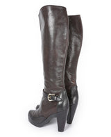 Fendi Brown Leather Ankle Calf Length Boots - UK 3.5