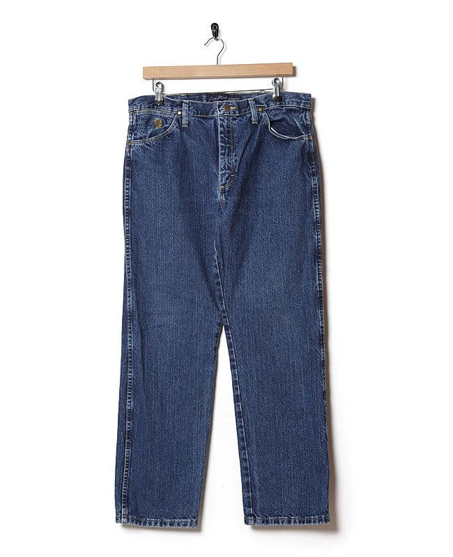 Wrangler Dark Wash Blue Cowboy Cut Jeans - W36