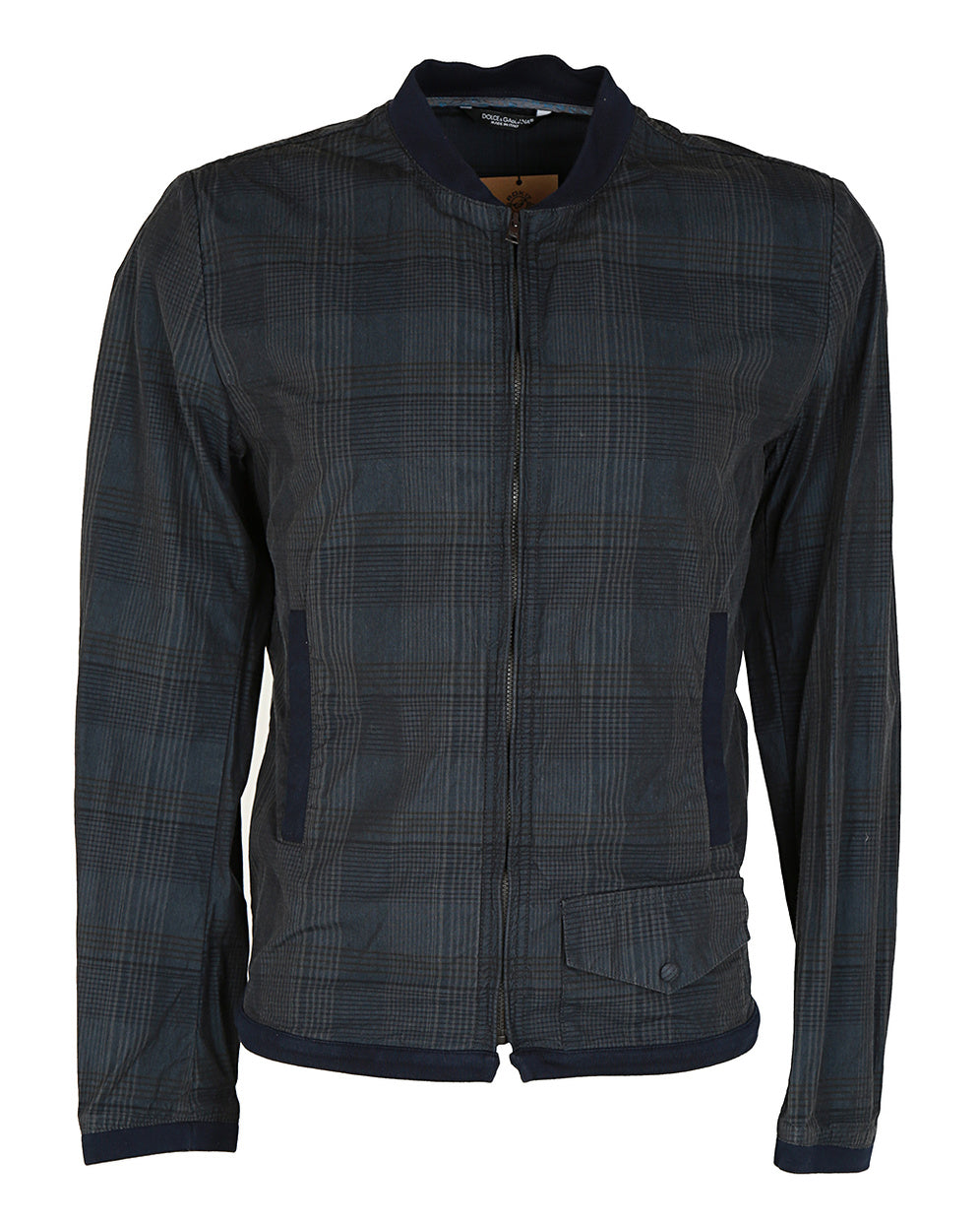 Dolce & Gabbana Grey Checked Harrington Jacket - S