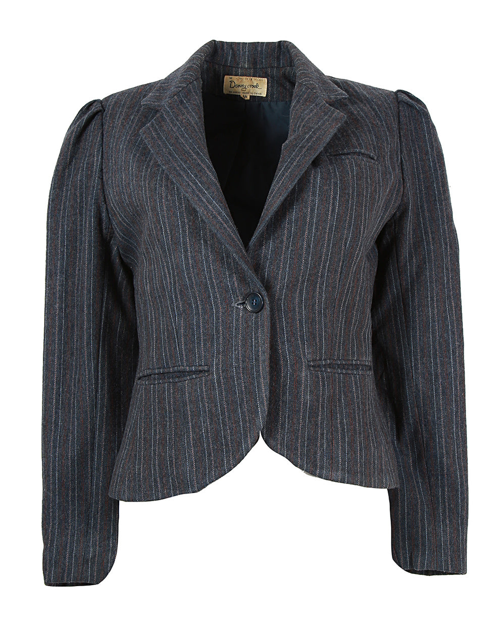 70s Blue &amp; Red Pinstripe Blazer - S