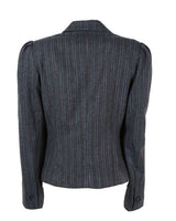 70s Blue &amp; Red Pinstripe Blazer - S