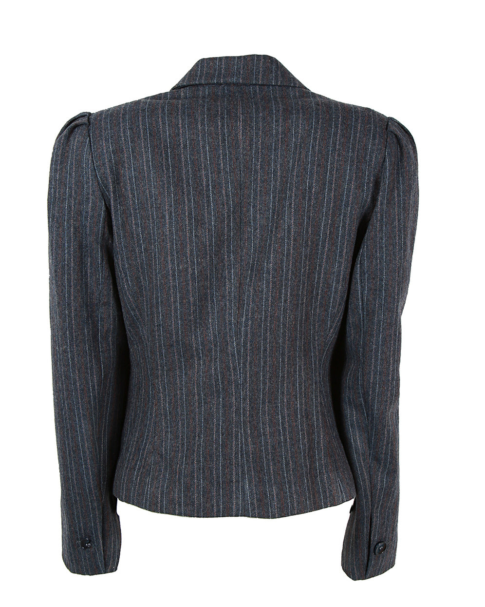 70s Blue &amp; Red Pinstripe Blazer - S