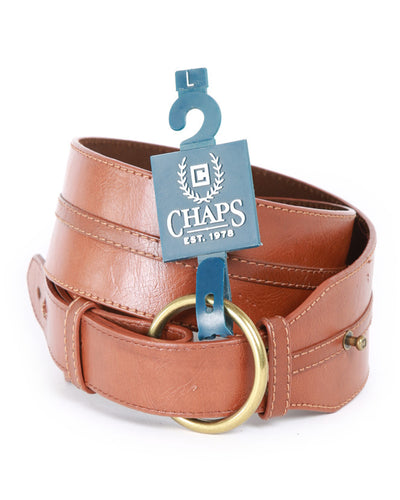 Chaps Brown Leather Belt W39