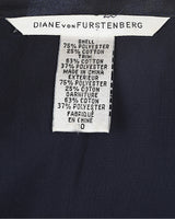 Diane von Furstenberg Blue Striped Mac - M