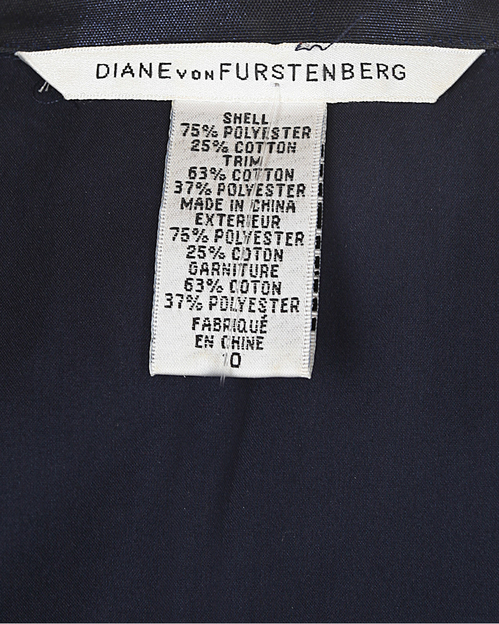 Diane von Furstenberg Blue Striped Mac - M