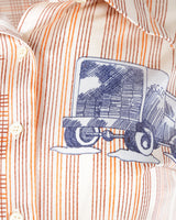 70s Augie Girls Graphic Print Long Sleeve Shirt - S