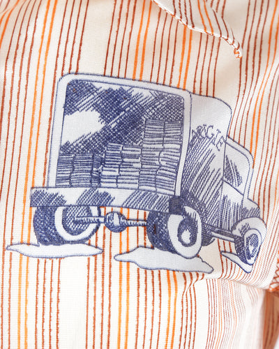 70s Augie Girls Graphic Print Long Sleeve Shirt - S