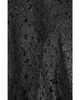 Anna Sui Black &amp; Gold Floral Lace Mini Skirt - S