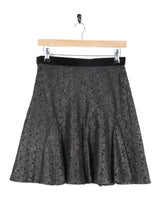 Anna Sui Black &amp; Gold Floral Lace Mini Skirt - S