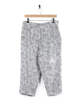 90s Grey &amp; Black Floral Patterned Silk Casual Trousers - W32