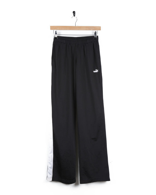 90s Puma Black &amp; White Track Trousers - W31 - W35