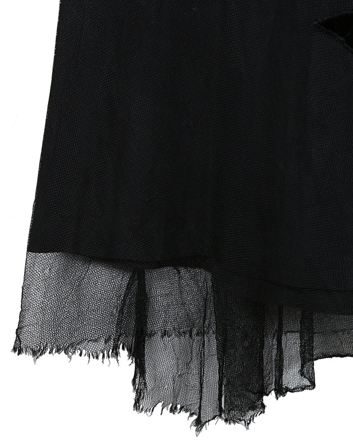 1940s Vintage Vanity Original Black Velvet & Tulle Dress - XS