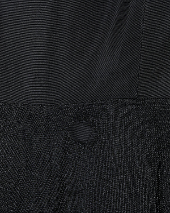 1940s Vintage Vanity Original Black Velvet & Tulle Dress - XS
