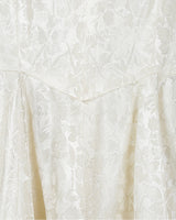 50s Cream Long Sleeve Bridal Dress - XS