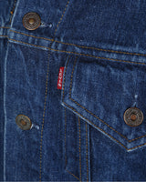 Vintage 60's Levis Blue Big E Denim Trucker Jacket - XXS