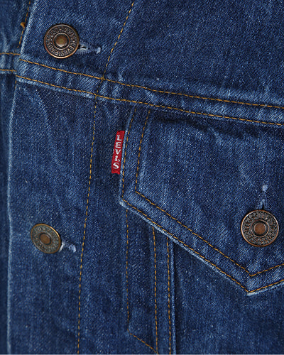 Vintage 60's Levis Blue Big E Denim Trucker Jacket - XXS