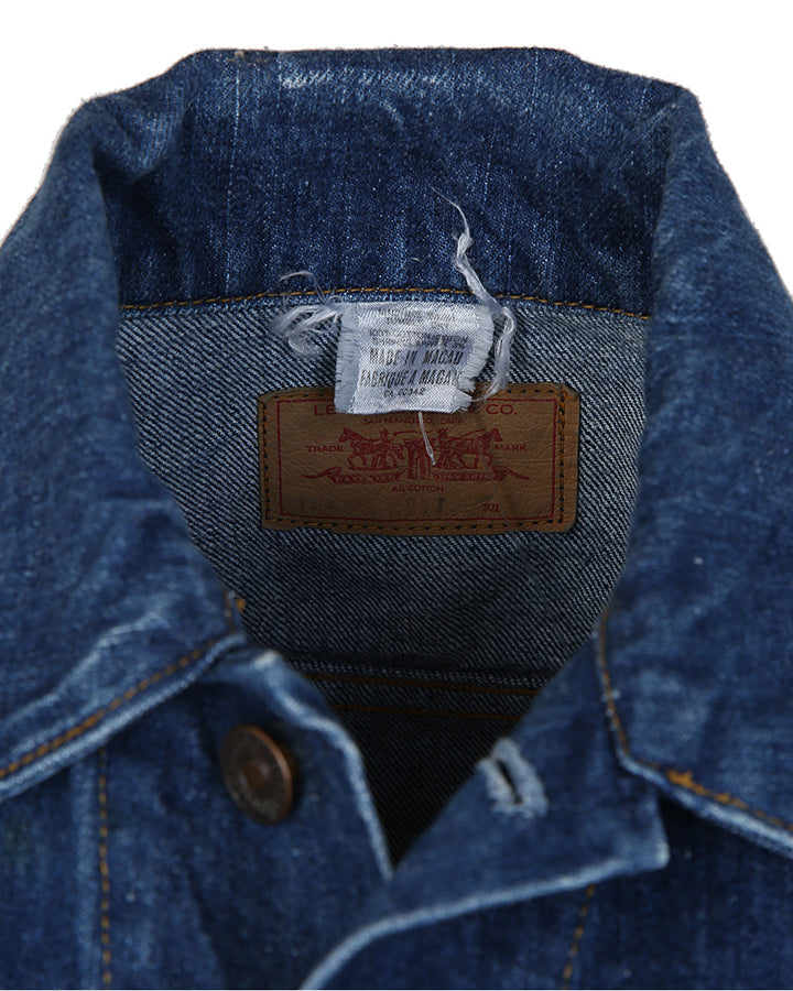 Vintage 60's Levis Blue Big E Denim Trucker Jacket - XXS