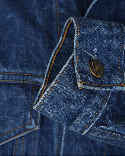 Vintage 60's Levis Blue Big E Denim Trucker Jacket - XXS