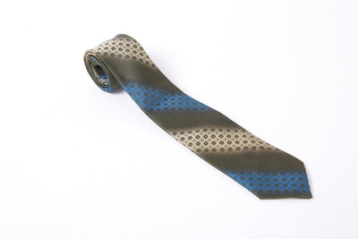 80s Christian Dior Green Silk Tie