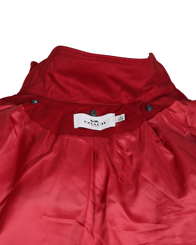 Coach Red Raincoat - M