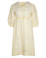60s Vintage Yellow &amp; Lace Jacket - M