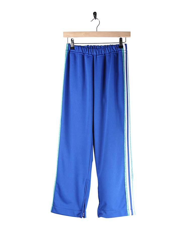 Blue Track Pants With Glitter Stripe Detail - 26W